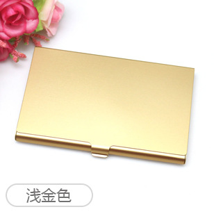 Business Card Case Aluminum Alloy Card Holder Metal Box Cover Credit Card Holder Man Business Card Holder Card Metal Wallet: Blue