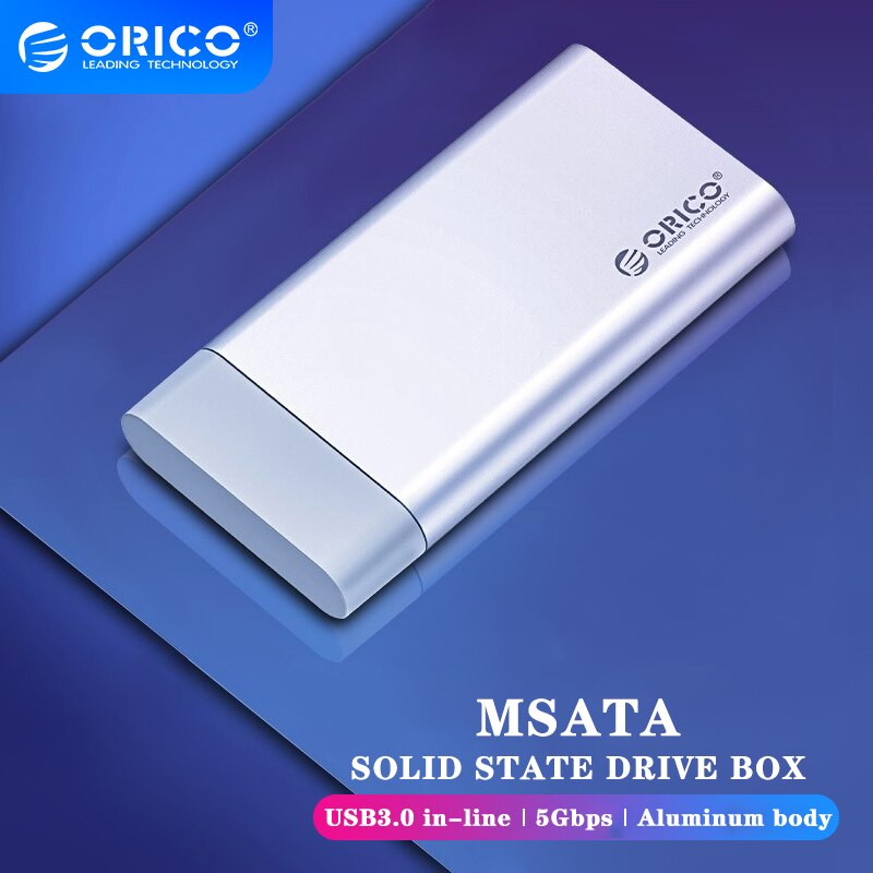 Orico Msg All-Aluminium UBS3.0 In-Line Msata Harde Schijf Doos Laptop Solid State Ssd Mini Draagbare Externe doos