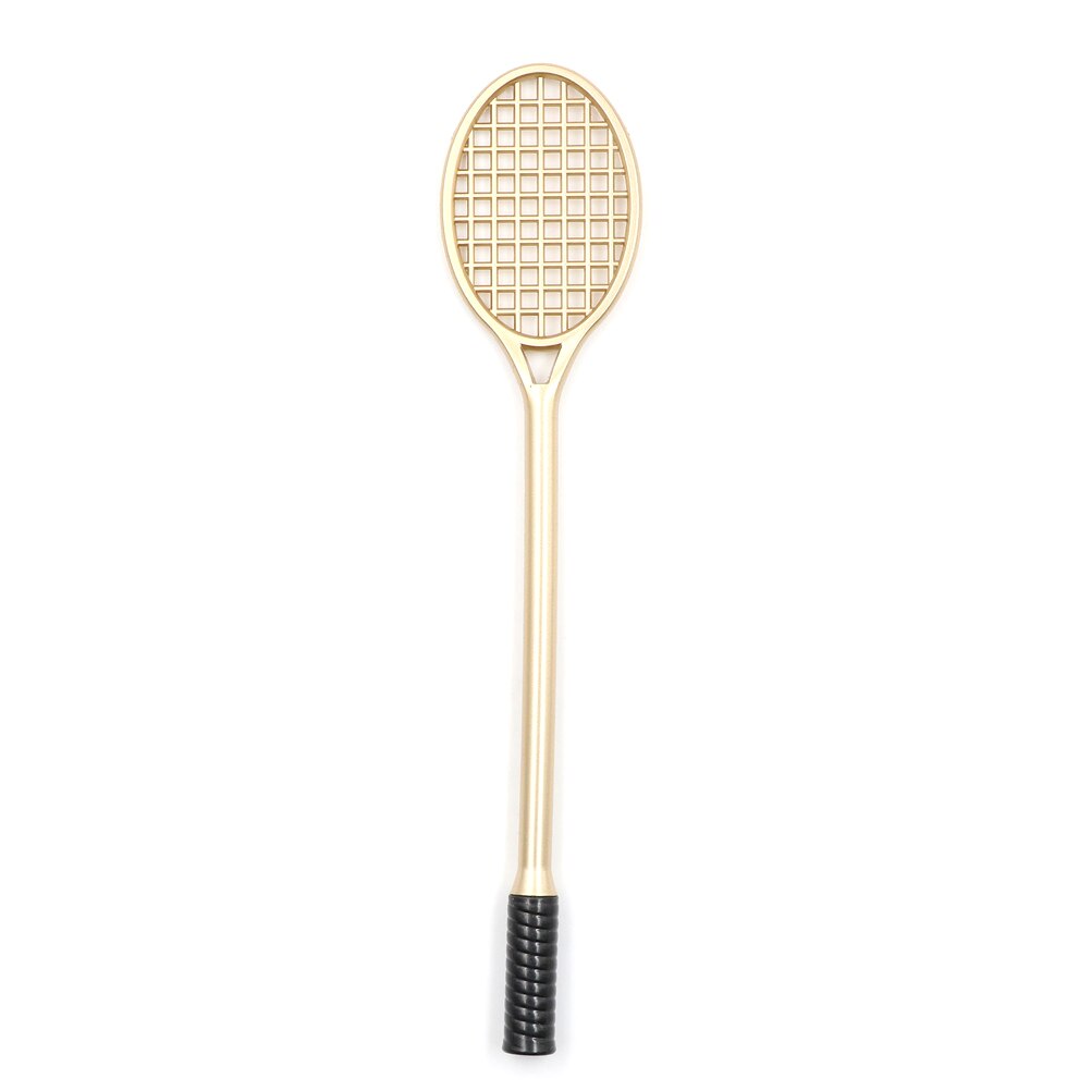 19.5cm Mini PVC Badminton Racket DIY Fluffy Slime Form Crystal Soil Kit Clear Slime Floam putty cream keyboard Model Clay tool: gold