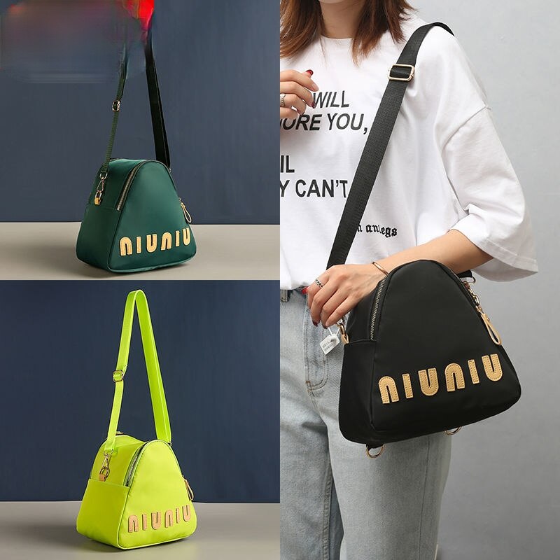 Multifunctional Oxford cloth messenger bag women's casual waterproof nylon bag triangle travel shoulder bag travel shoulder bag