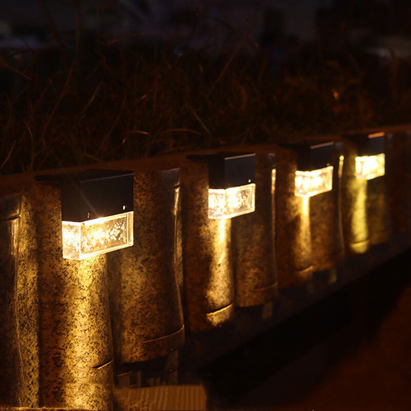 Warm White +RGB Changeable Solar Path Stair LED Deck Lights Garden Fence Wall Landscape Lamp Energy-efficient Driveway Light