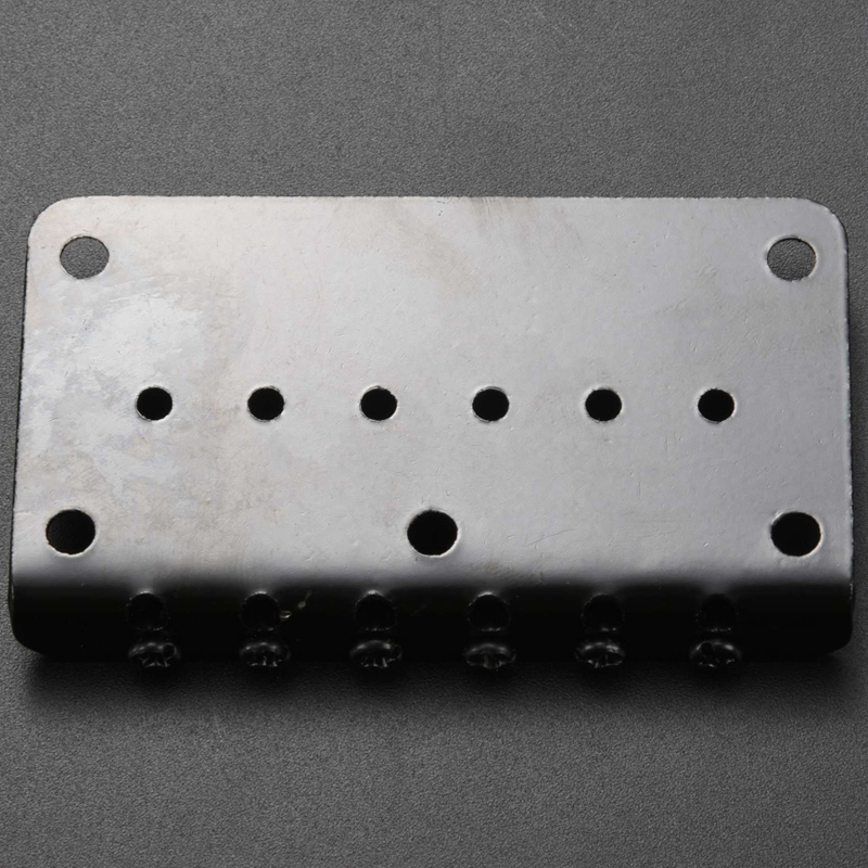 2 Set Hardtail Guitar Bridge Body Through For 6 String Electric Parts Black