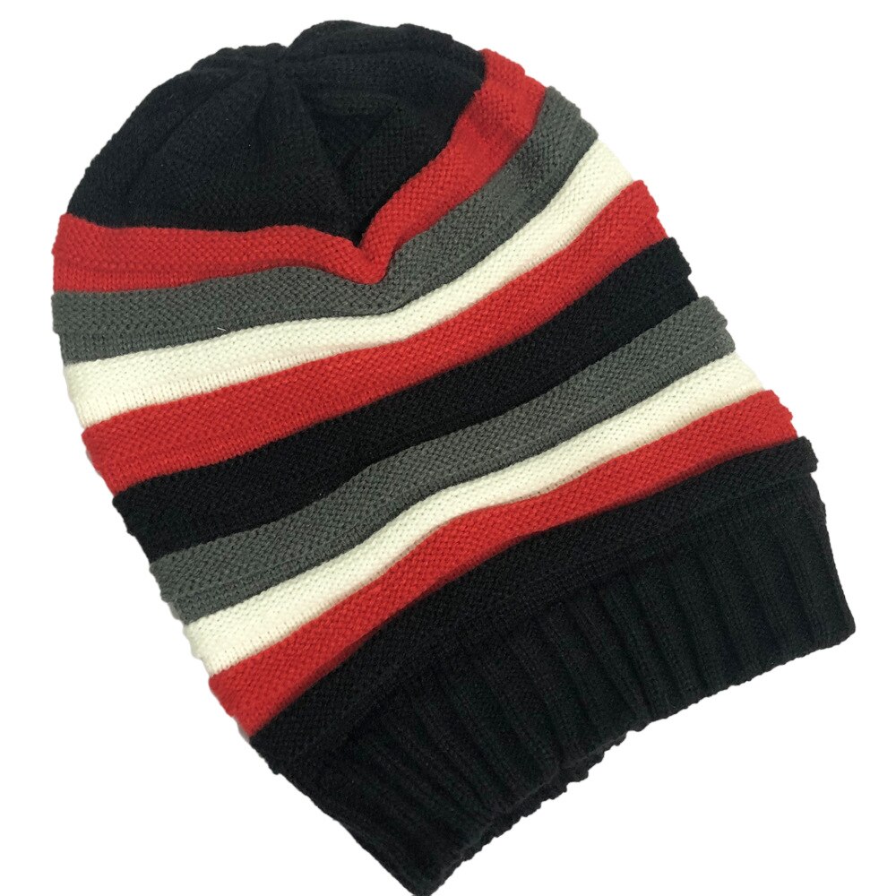 Bonnet Rasta pour hommes et femmes, Bonnet tricoté pour dames, style Hip Hop, Patchwork, à rayures, Ski, Hiver