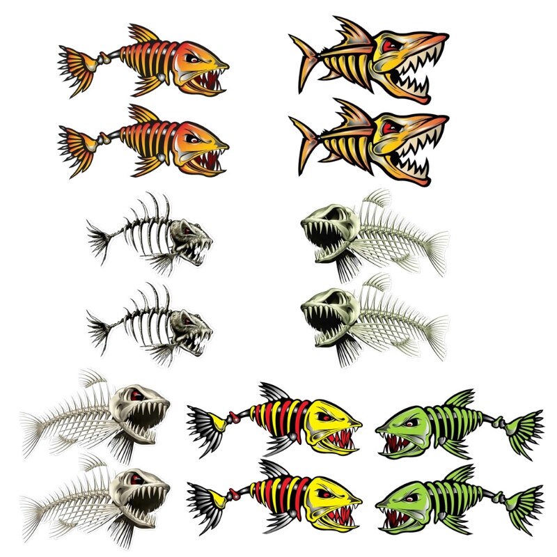 2Pcs/Set Kayak Stickers Waterproof Stickers Decal Canoe Dinghy Marine Boat Car Automobiles Body DIY Stickers 24BD