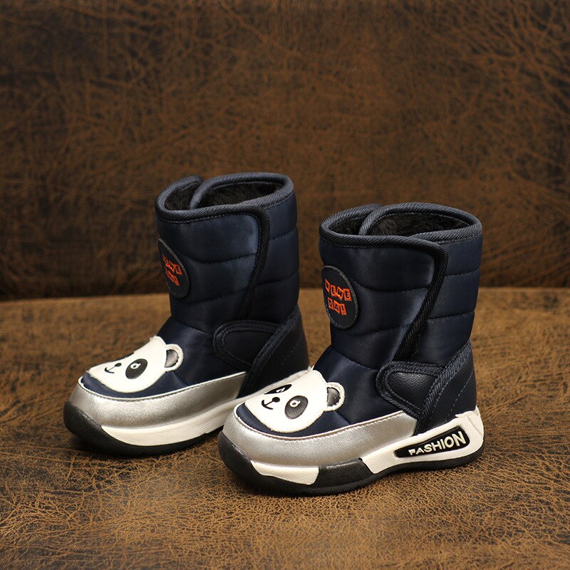 Chaussures pour enfants, bottes de neige pour garçons et filles, bottes imperméables pour enfants, bottes chaudes jusqu'aux genoux et en coton pelucheux