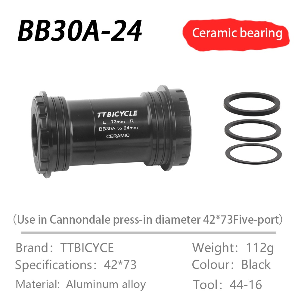 Center axle tool BB30A-24/PF30A 24/30/28.99mm for PF30A frame shell width 73mm for mountain bike Cannondale crank group hollowte: WHITE