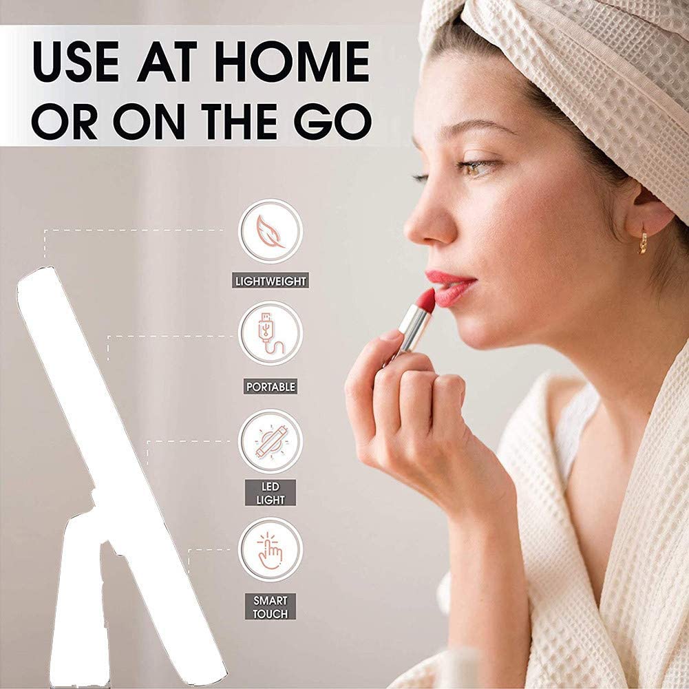 22 Led Licht Make-Up Spiegel 1X/2X/3X/10X Vergrootglas Professionele Touch Screen Cosmetische Spiegel 180 Graden roterende