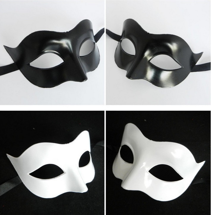 Halloween Sexy Vos Masker Zwart Wit Half Gezichtsmasker Dansvoorstellingen Lady Adult Masquerade Festival Kerst Bruiloft Props