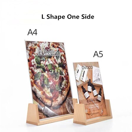 A5 Clear Heavy Duty Acrylic Sign Holder Picture Frame for Paper Restaurant Table Menu Card Display Stand: 11