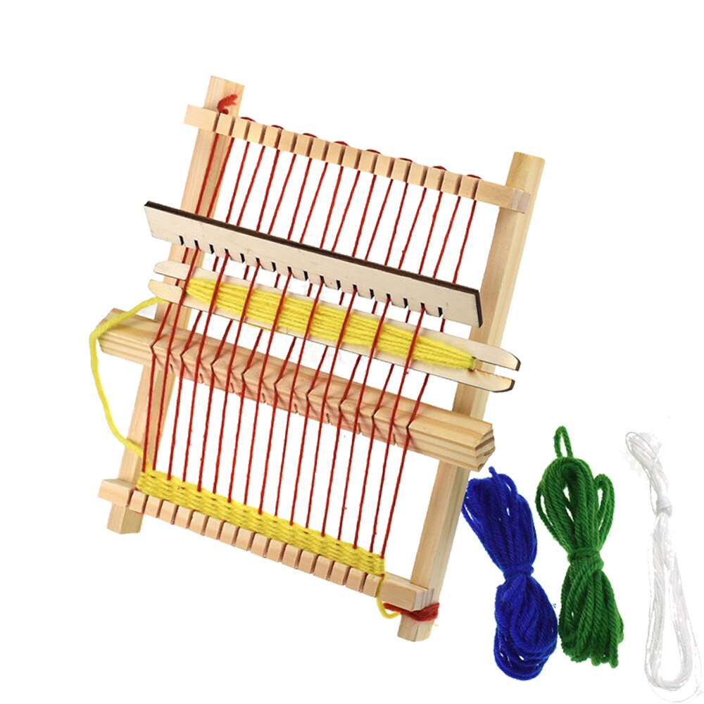 Telar tejido para niños, juguete artesanal, marco de madera, máquina para tejer a mano DIY, juguetes educativos para niños