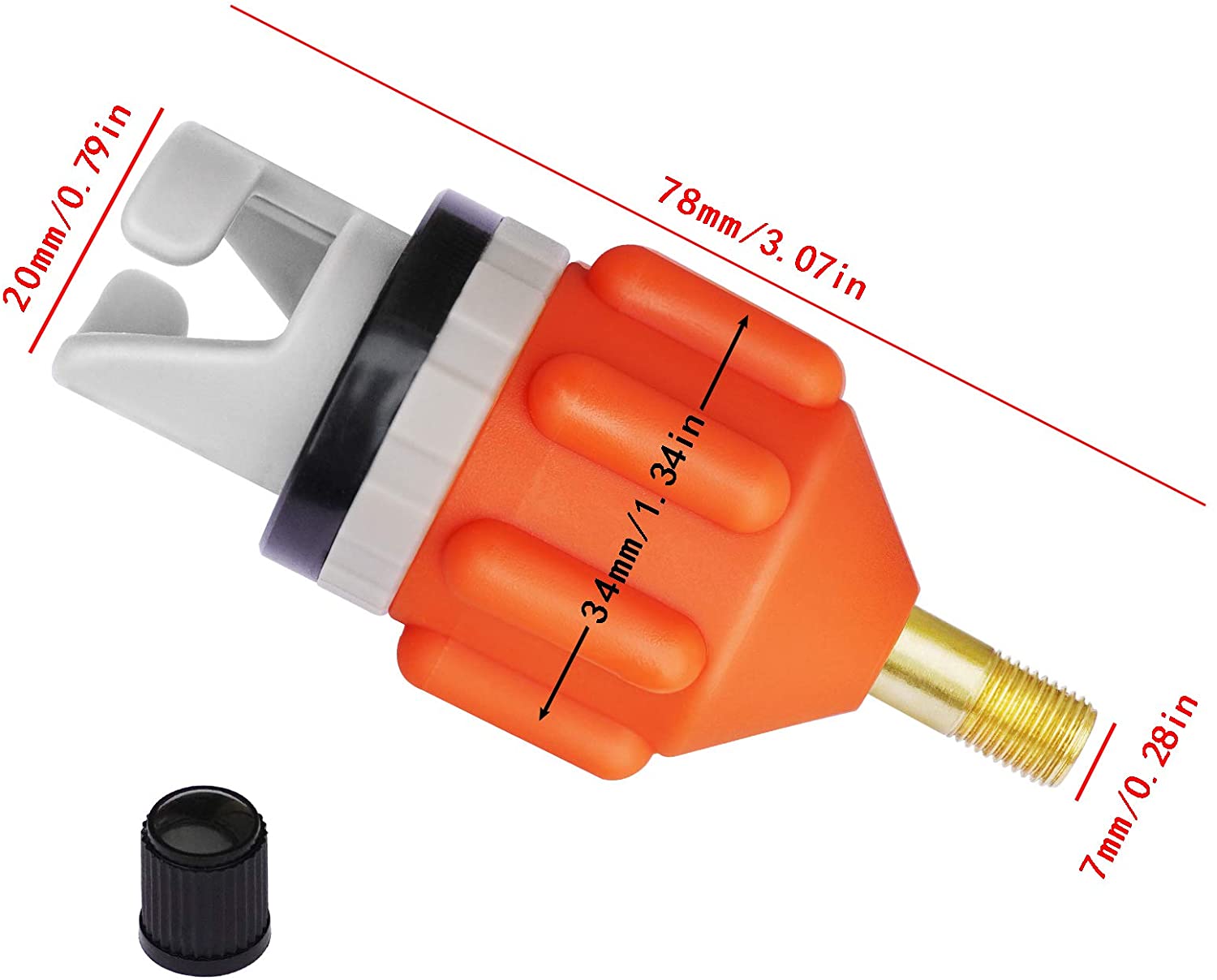 Board Adapter Paddle Board Air Valve Air Nozzle Adapter Kayak Car Pump Inflatable Adapter Boat Accessories Beach Accessories: Red