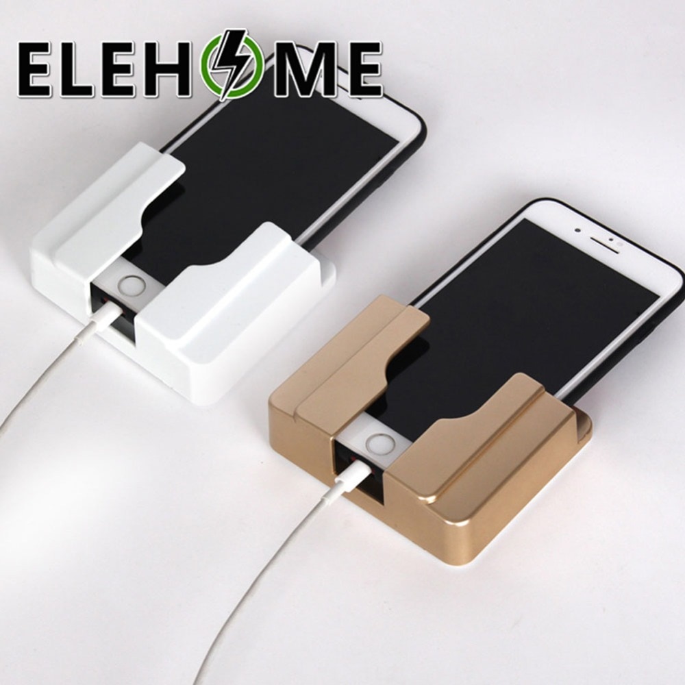 1pcs Wall Holder White Golden 86*86mm Socket Universal Stand Display Support USB Wall Socket Wall Holder XF30