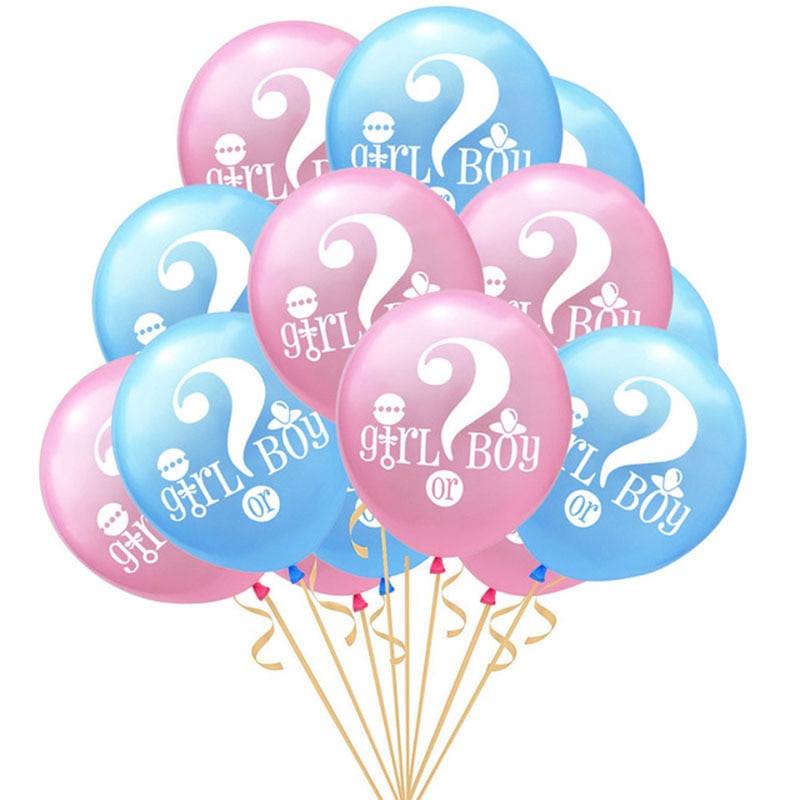 Amawill kön avslöja ballonger set flicka eller pojke gobeläng fest bakgrund tyg baby shower ballong aktivitet dekorationer barn