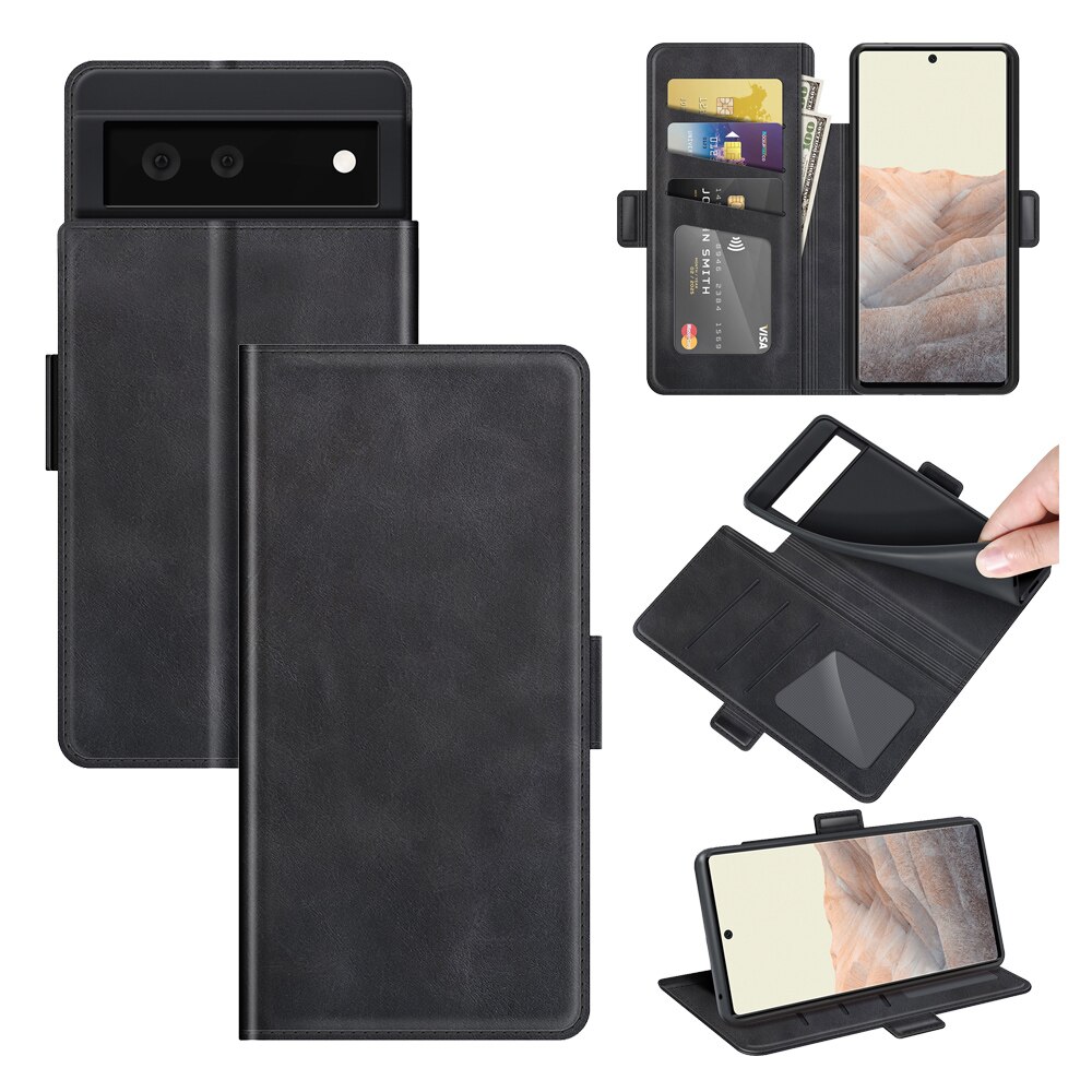 Case Voor Google Pixel 6 Lederen Portemonnee Flip Cover Vintage Magneet Telefoon Geval Voor Google Pixel 6 Coque