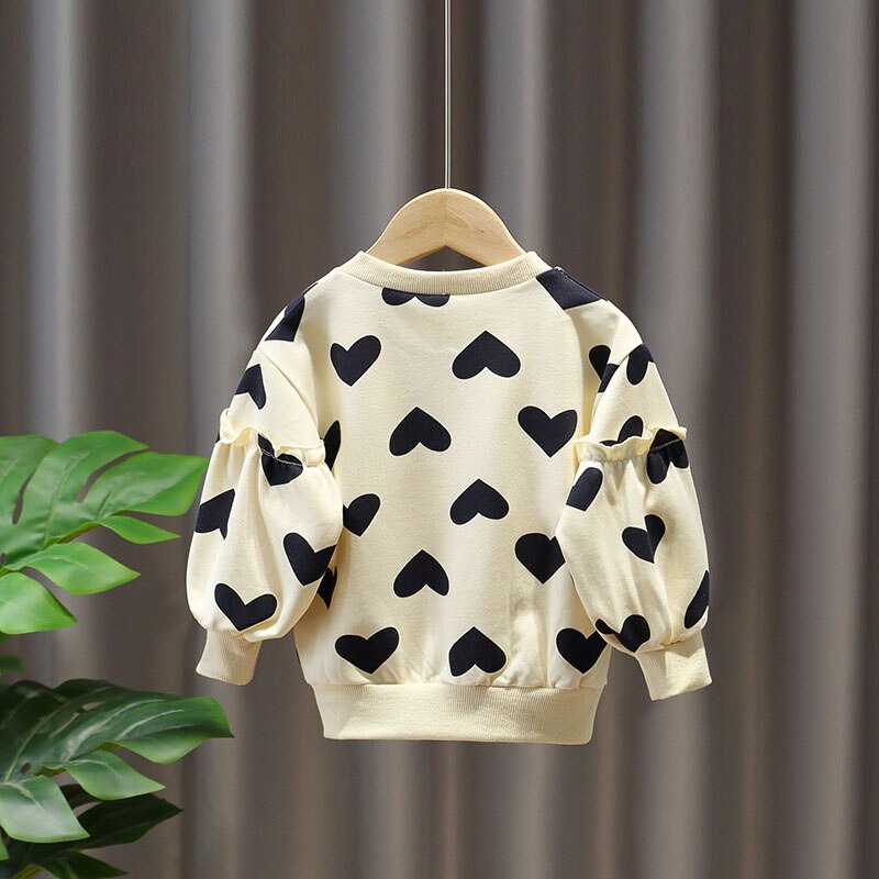 Pull Fille Enfant Manches Longues Printemps Chemise de Base Fine