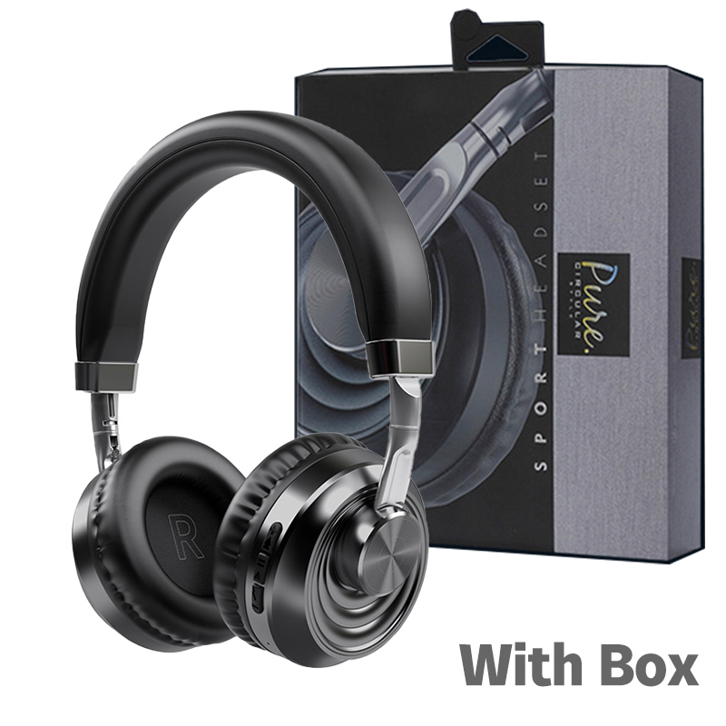 Draadloze Hoofdtelefoon Met Mic Audifonos Hifi Bluetooth 5.0 Headset Metalen Gaming Koptelefoon Sport Opvouwbare All-Inclusive Oortelefoon: Gray-VJ083 With Box