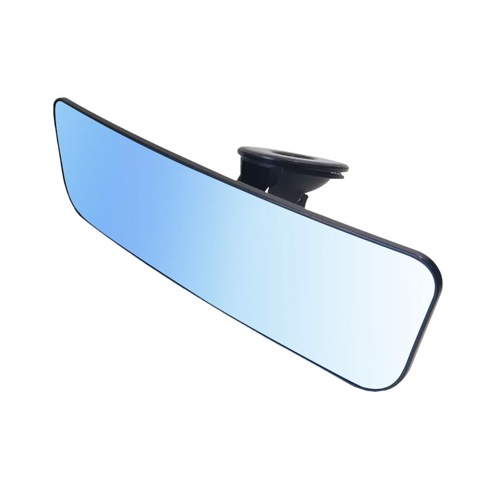 Espelho retrovisor universal anti-reflexo interior do caminhão de carro 360 graus girar espelho retrovisor com ventosa azul espelho reverso