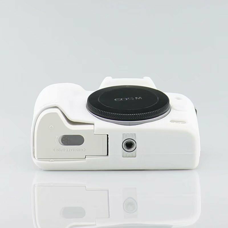 Zachte Siliconen Camera Case Protector Armor Skin Bag Body Cover Voor Canon Eos M50: WHITE