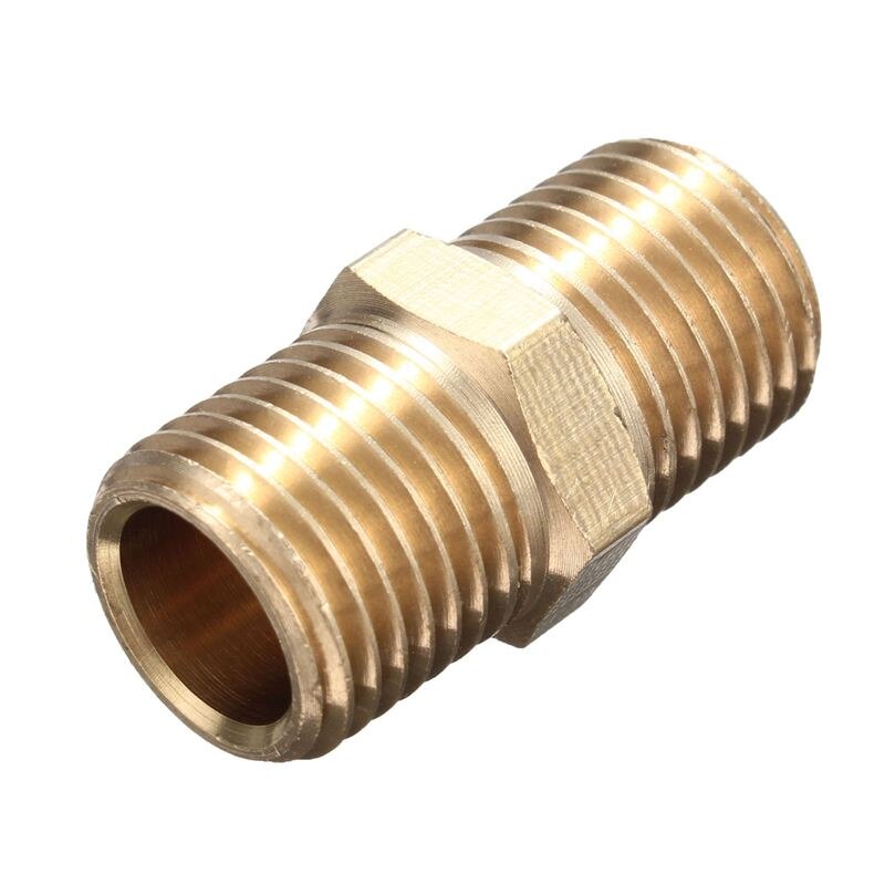 2Pcs Brass 1/4 BSP Tapper Thread Male Air Line Hose Connector Airline Fitting Tools