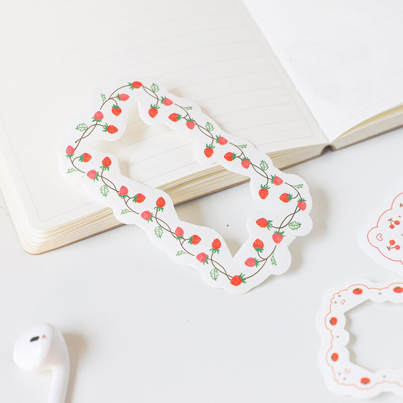 XINAHER 60pcs/box Cartoon flower border paper sticker decoration stickers DIY for craft diary scrapbooking planner label sticker