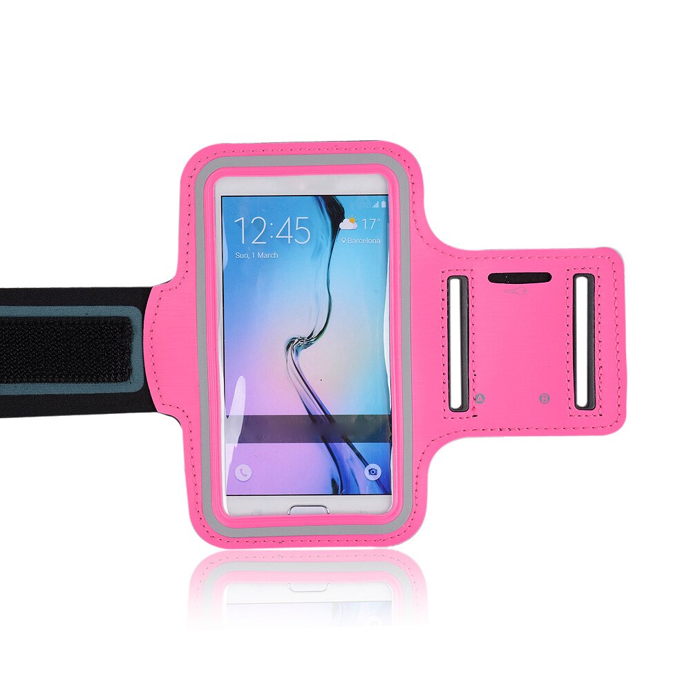 Note9 Telefoon Armband Voor Samsung Galaxy Note 9/Note 8 Sporttas Running Arm Band Outdoor Riem Cover Sport waterdichte Case: Roze