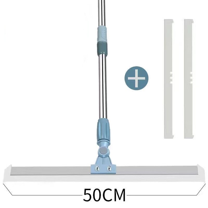 Multifunction Magic Broom Magic Floor Wiper Rotatable Wiper Scraper Telescopic Broom Floor Window Squeegee Water Cleaning Tools: 50cm 2 Scrapers