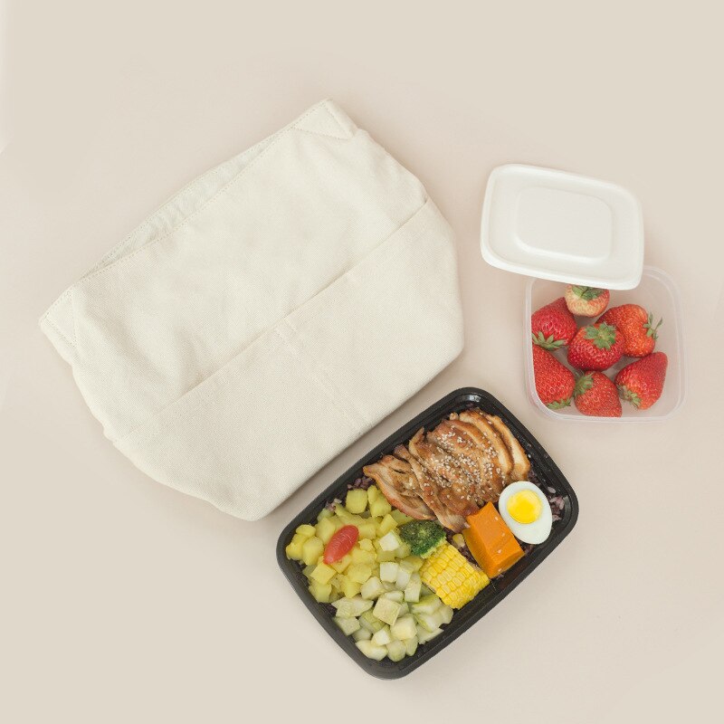 GOPLUS Neue Leinwand Funktionale Mittagessen Kasten Tragbare Isolierte Leinwand Mittagessen Tasche Thermische Lebensmittel Picknick Mittagessen Taschen Für Frauen freundlicher