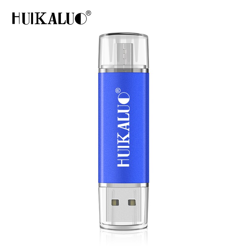 Unidad flash USB de alta velocidad, Memoria OTG de alta velocidad, 64 GB, 32 GB, 16 GB, 8 GB, 4 GB, almacenamiento externo, doble aplicación, Micro USB: 32 GB / Azul