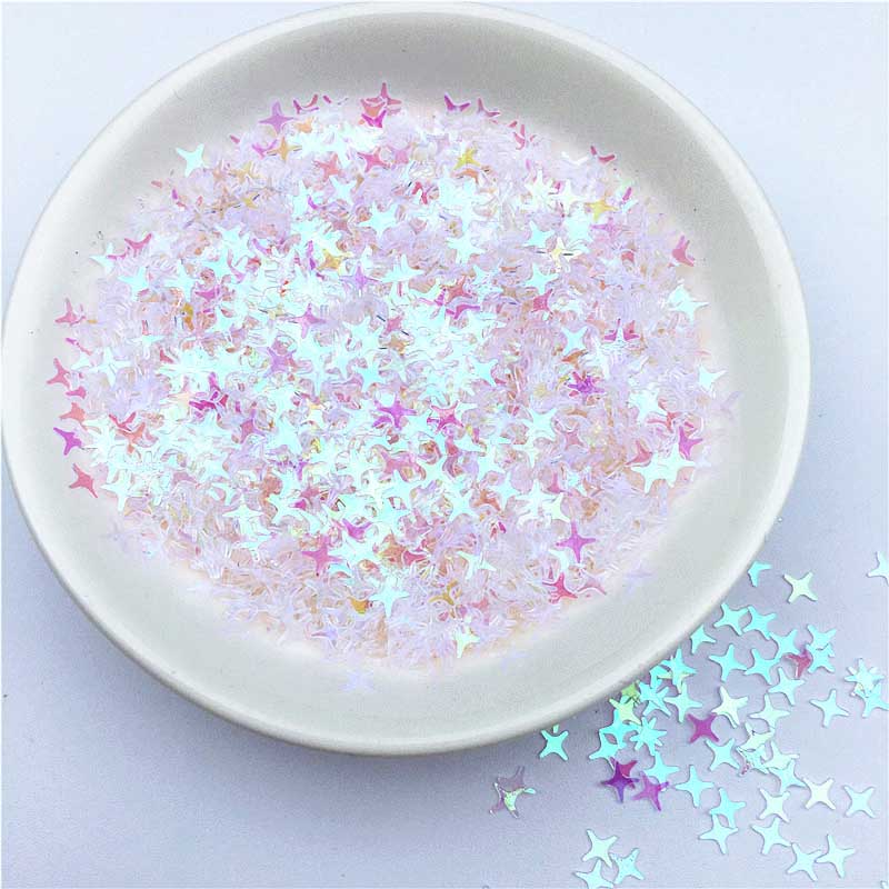 4 mm vierpuntige ster kruis ster pailletten pvc kristal modder flitsende nagels schoonheid make-up kralen bruiloft feest gooien confetti  jj350