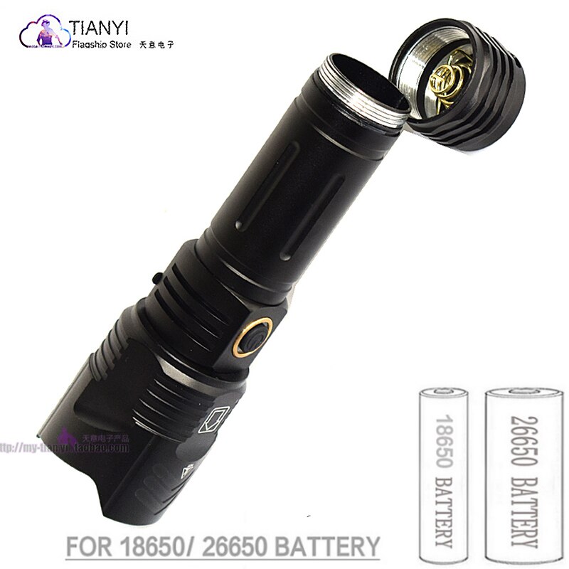 Strong light telescopic focusing XH-P90 lamp bead lighting flashlight LED high-power household emergency lighting flashlight