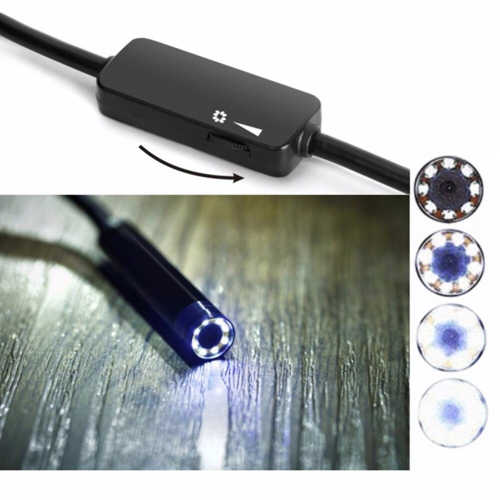 Caméra endoscopique étanche USB, objectif 5.5MM câble Semi-rigide 1M/2M/3.5M/5M, Android, Endoscope, Mini caméra, pour téléphone PC Android