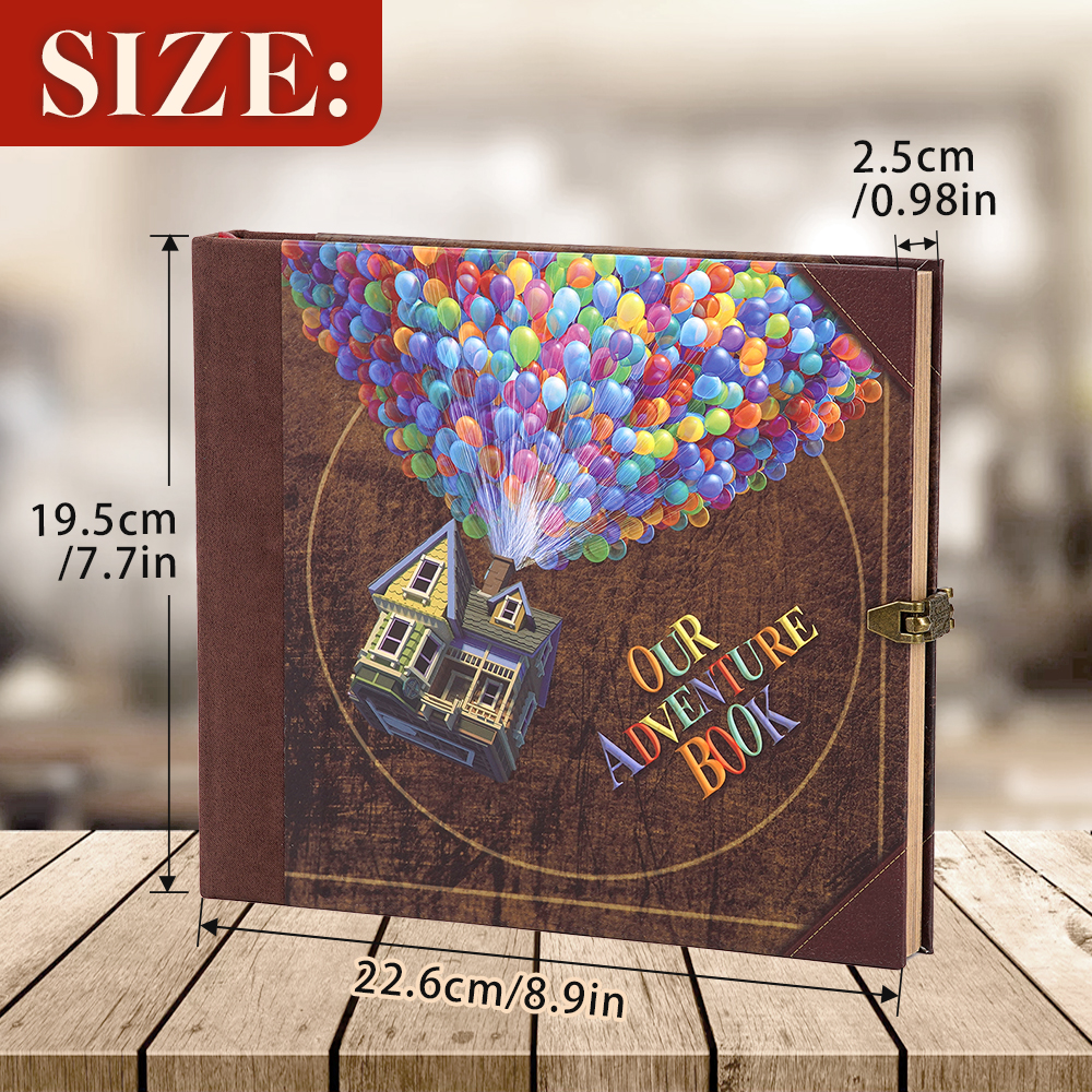 Álbum de fotos hecho a mano DIY de 146 páginas, álbum de recortes, nuestro libro de aventuras, álbum Retro Kraft, recuerdo de aniversario, boda, del día de la madre