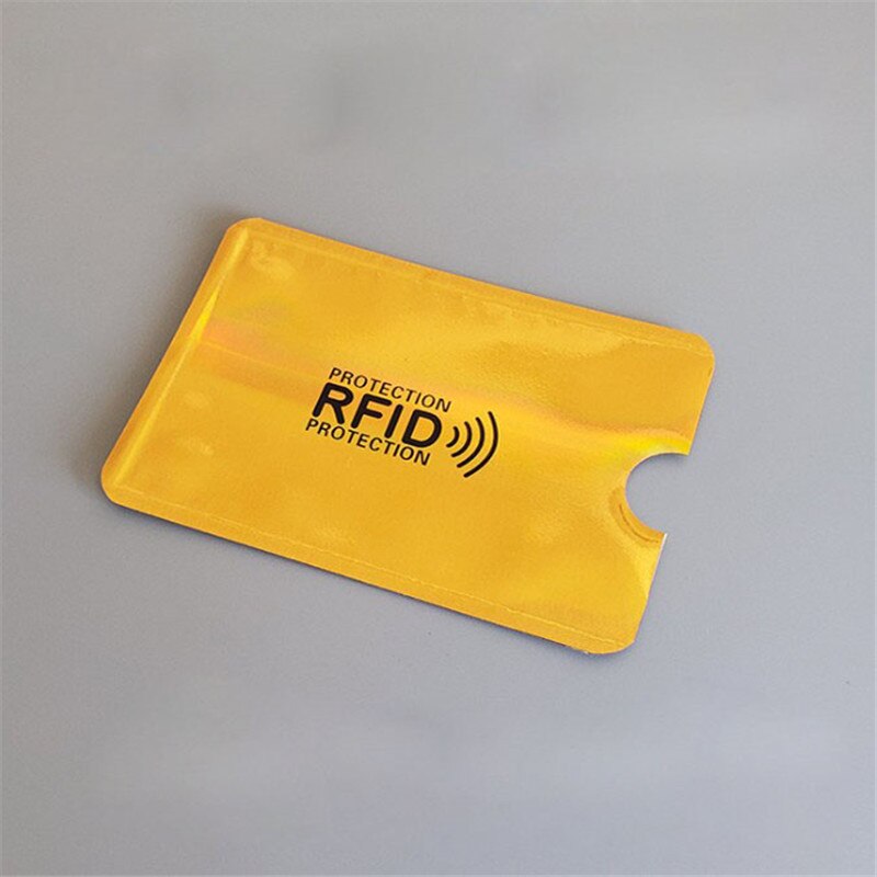 5Pcs Aluminum Foil RFID Case Anti-degaussing Card Holder Protection Bank Card Set Shielding Bag NFC Anti-Theft Card Holder