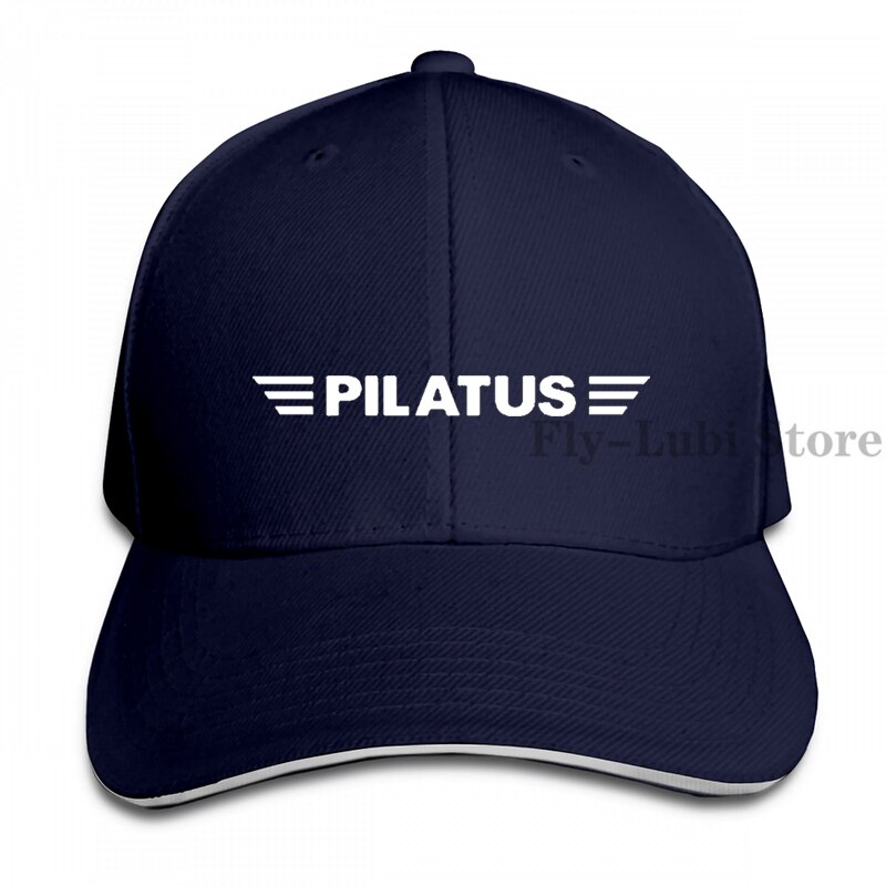 Pilatus-gorra de béisbol de aviación para hombre y mujer, gorro de camionero ajustable a la: 1-Navy