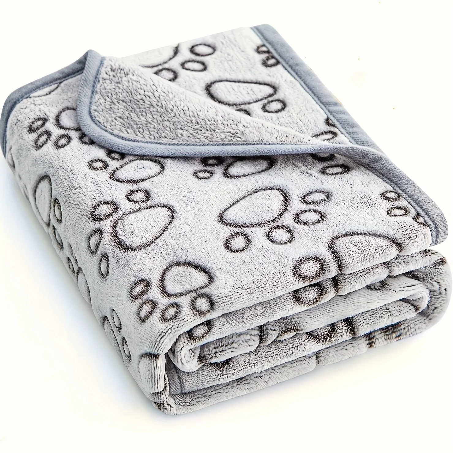 Soft Fluffy Pet Blanket Cute Cartoon Pattern Pet Mat Warm and Comfortable Blanket for Cat Dogs Cat Bath Towel: M