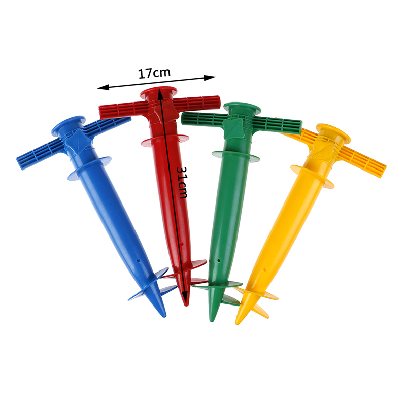 1PC Sun Beach Umbrella Stand Spike Fishing Pole Patio Parasol Ground Anchor Rain Gear Spikes Plastic Auger Holder