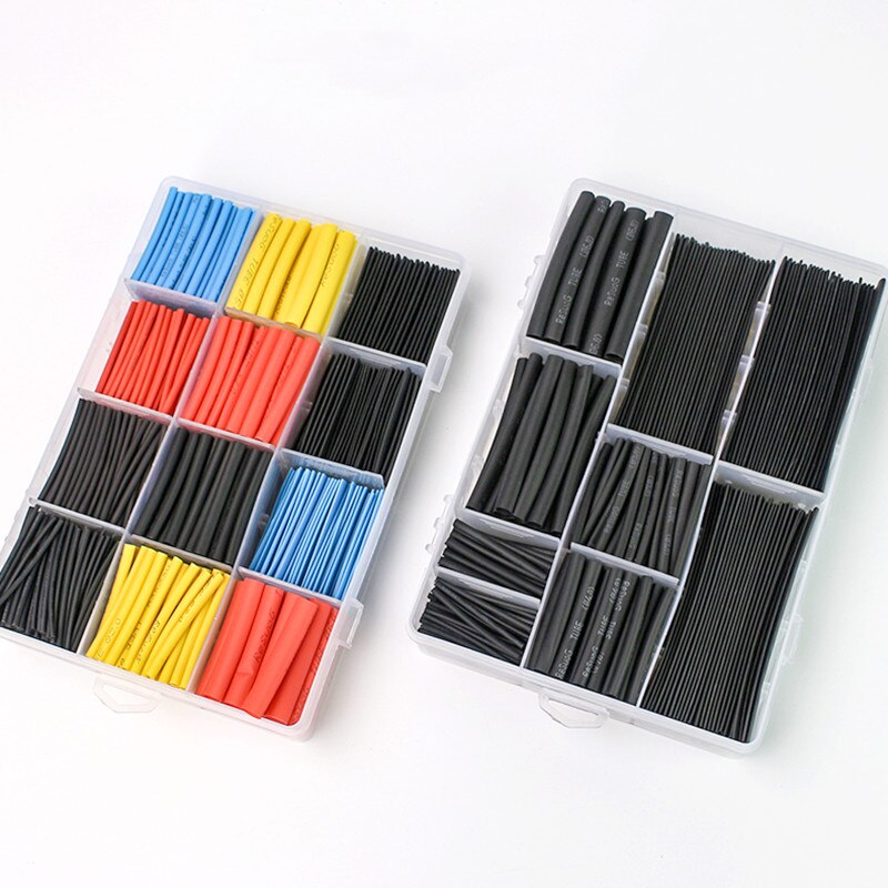 2：1 Shrinking Tubing Assorted Wire Cable Insulation Sleeving,Thermoresistant Tube Heat Shrink Wrapping Kit