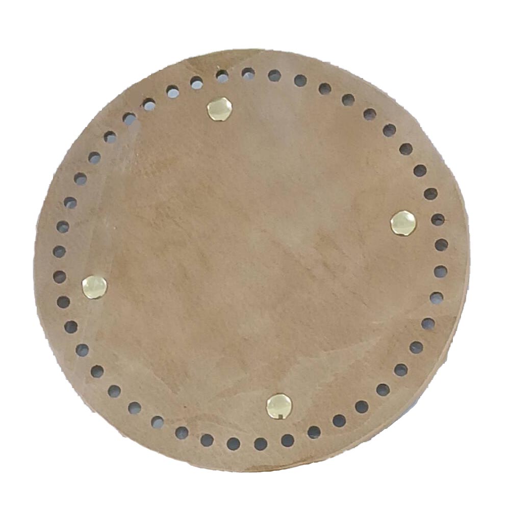 3 stks/set 17 cm Ronde Bodem Voor Gebreide Tas PU Lederen Tas Basis Handgemaakte Bodem Met Gaten Diy Gehaakte Tas bodem Accessoires: brons