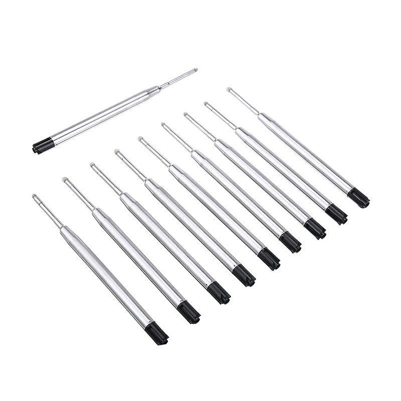 10Pcs Black Ballpoint Pen Ink Refills Fine Point Medium Ballpoint Refills School Office Accessories