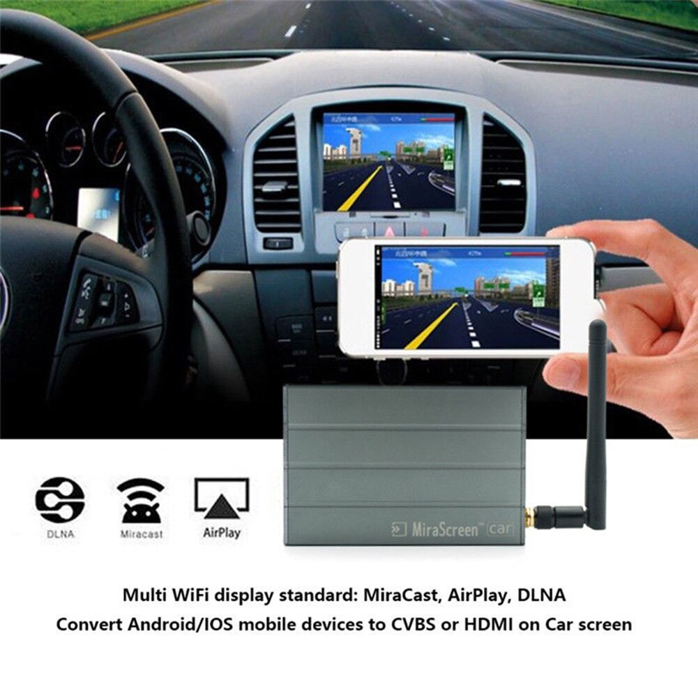 Wlan-display-mirror-link-box-adapter fürs auto (dlna, airplay) für android und ios