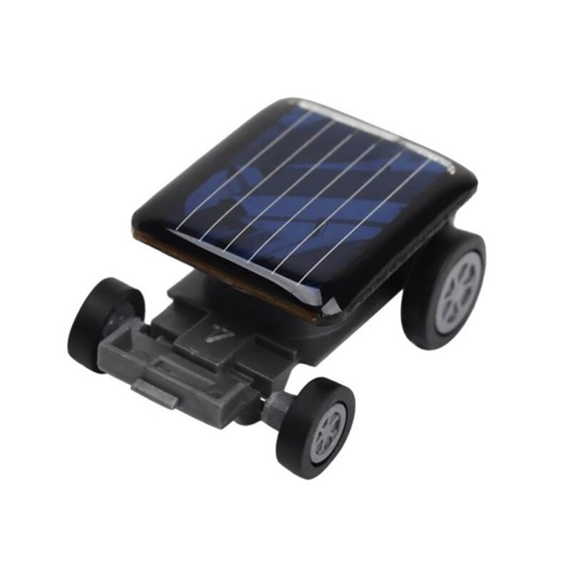 Wott mindste mini bil solenergi legetøjsbil racer pædagogisk gadget børne legetøj sort