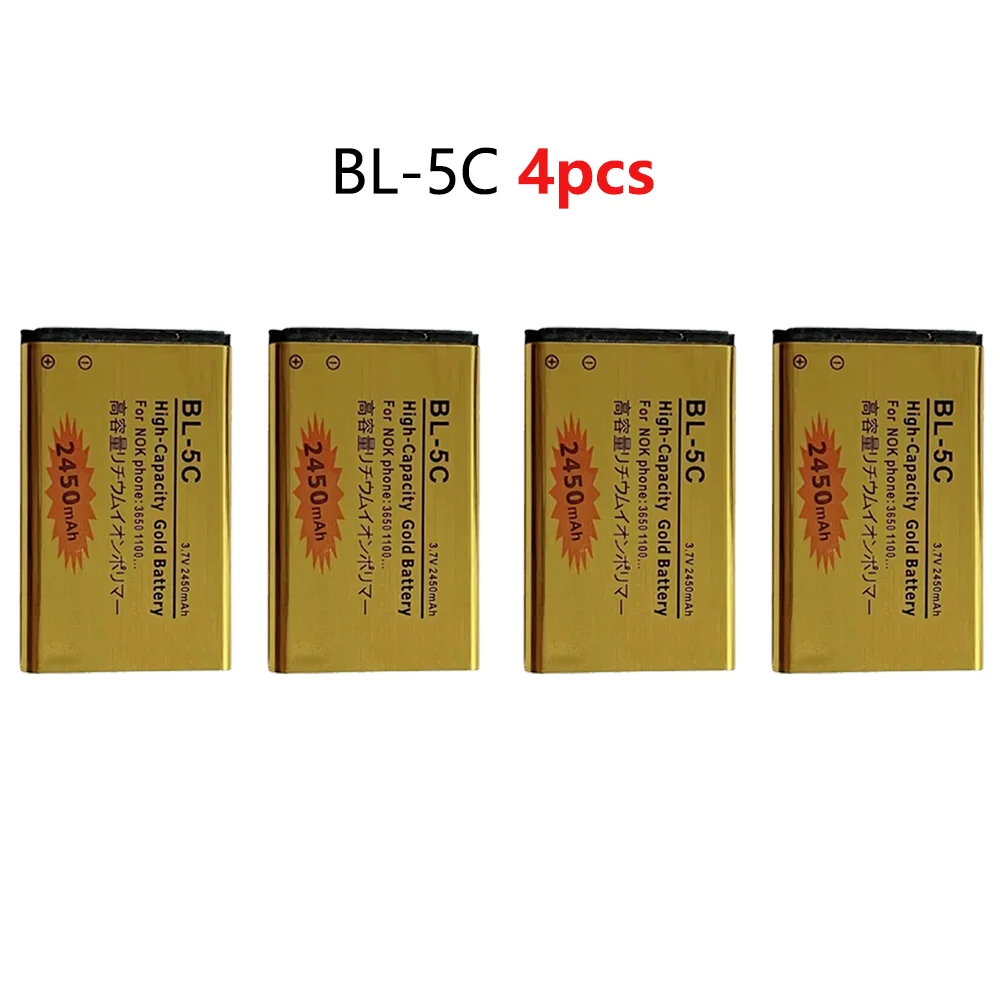 BL-5C batería 3,7 v baterías recargables de iones de litio BL5C 2450mAh para Nokia 2600 1100 1110 1112 2610 6230 6630 BL-5C de teléfono móvil: Rosa