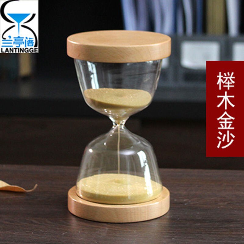 Sablier en bois et verre, 15 Minutes, horloge de sable, Style nordique, beau, , ornement de bureau, maison, pour enfants, minuterie de sable: Color D