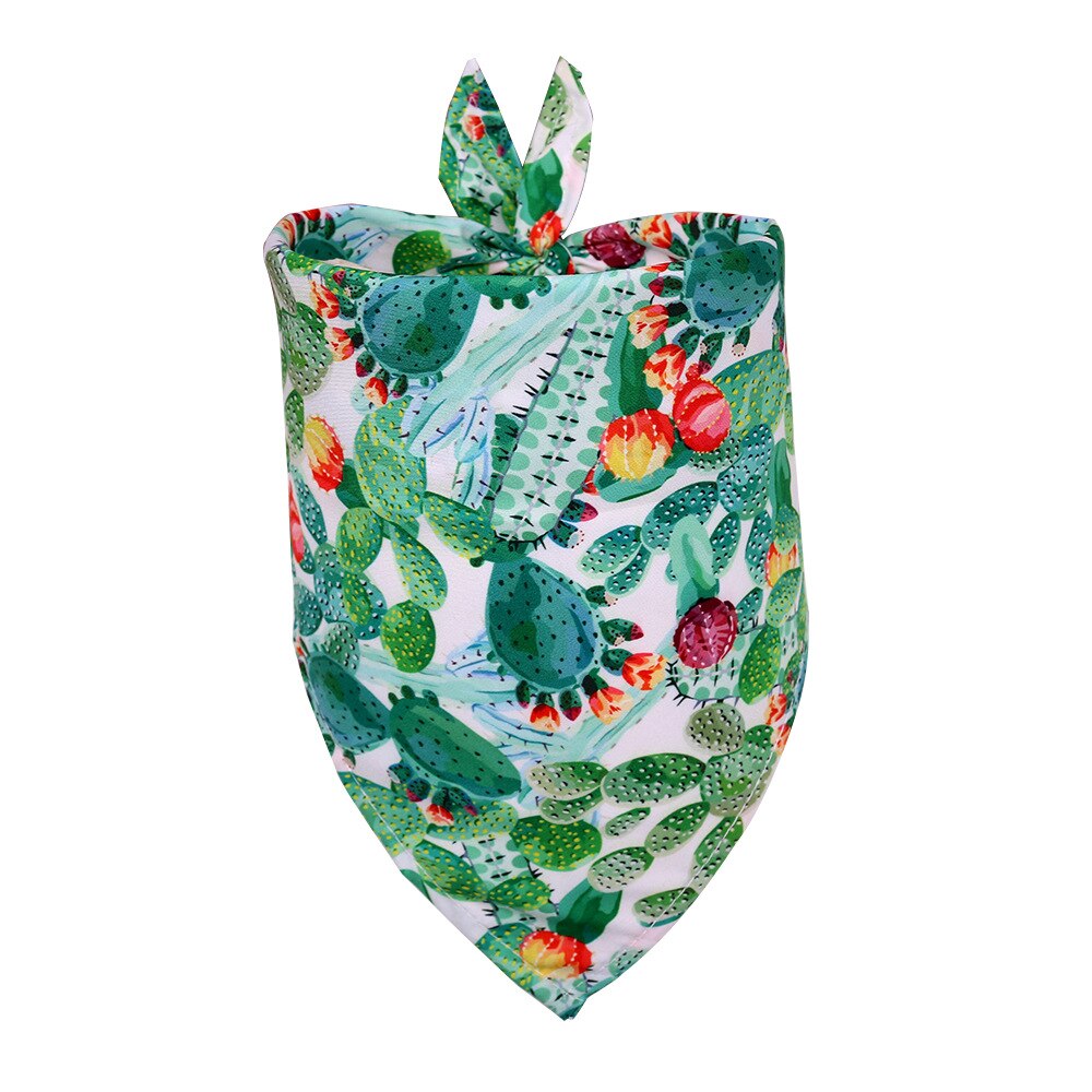 Hond Bandana Fruit Stijl Kleine Hond Kat Puppy Bandana Sjaal Polyester Honden Bandana Slabbetjes Zomer Honden Huisdieren Accessoires: cactus / M- 65x42x42cm