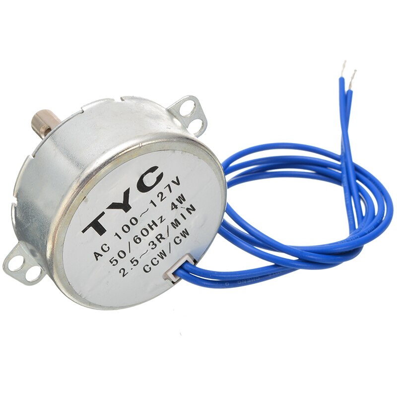 1pc 4W 50/60Hz 2.5-3RPM AC 100-127V Electric Motors Turntable Synchronous Motor CCW/CW Direction For Fan Microwave Oven Mayitr