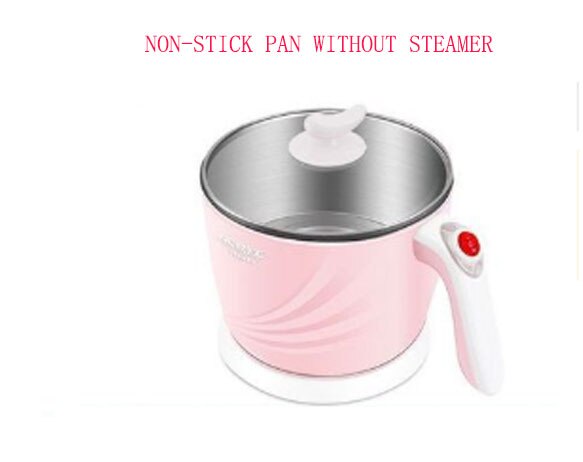 Electric Cooker Boiling Pot Noodle Maker Mini Hotpot Porridge Soup Cooking Machine Stainless Steel Non-Stick Pan 1.2L: Purple