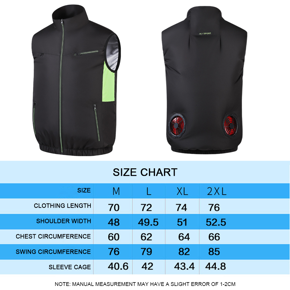 Koelvest Ijsventilator Vest 3 Versnellingen Usb Hittebestendige Airconditioner Kleding Ademende Draagbare Koelventilator Vest Voor Kamperen