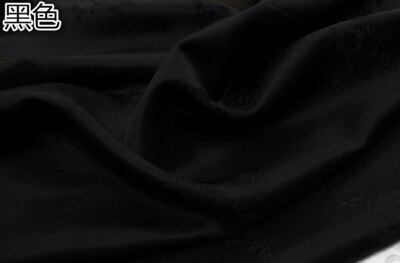 Cf788 blommor traditionell kinesisk sidenbrokad tyg kinesiska bröllopskläder örngott tyger gör-det-själv-material hemtextilier: Svart