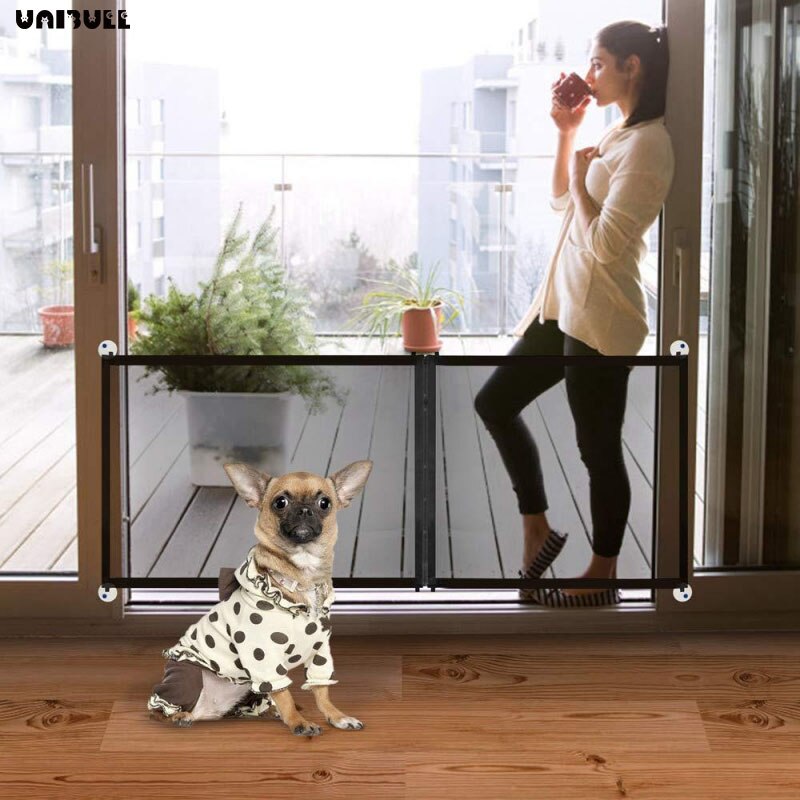 Pet Dog Gate Ingenious Mesh Dog Fence For Indoor and Outdoor Safe Pet Dog gate Safety Enclosure Pet Barrier Dog Pet supplies