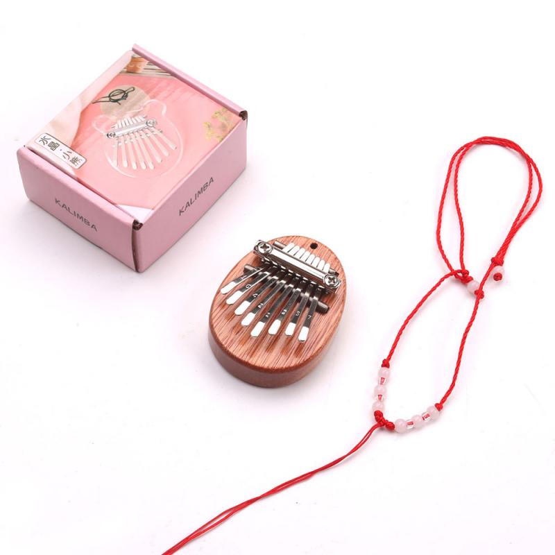 Mini Piano à pouce Kalimba en bois, 8 touches, exquis, de noël, Instrument Musical de